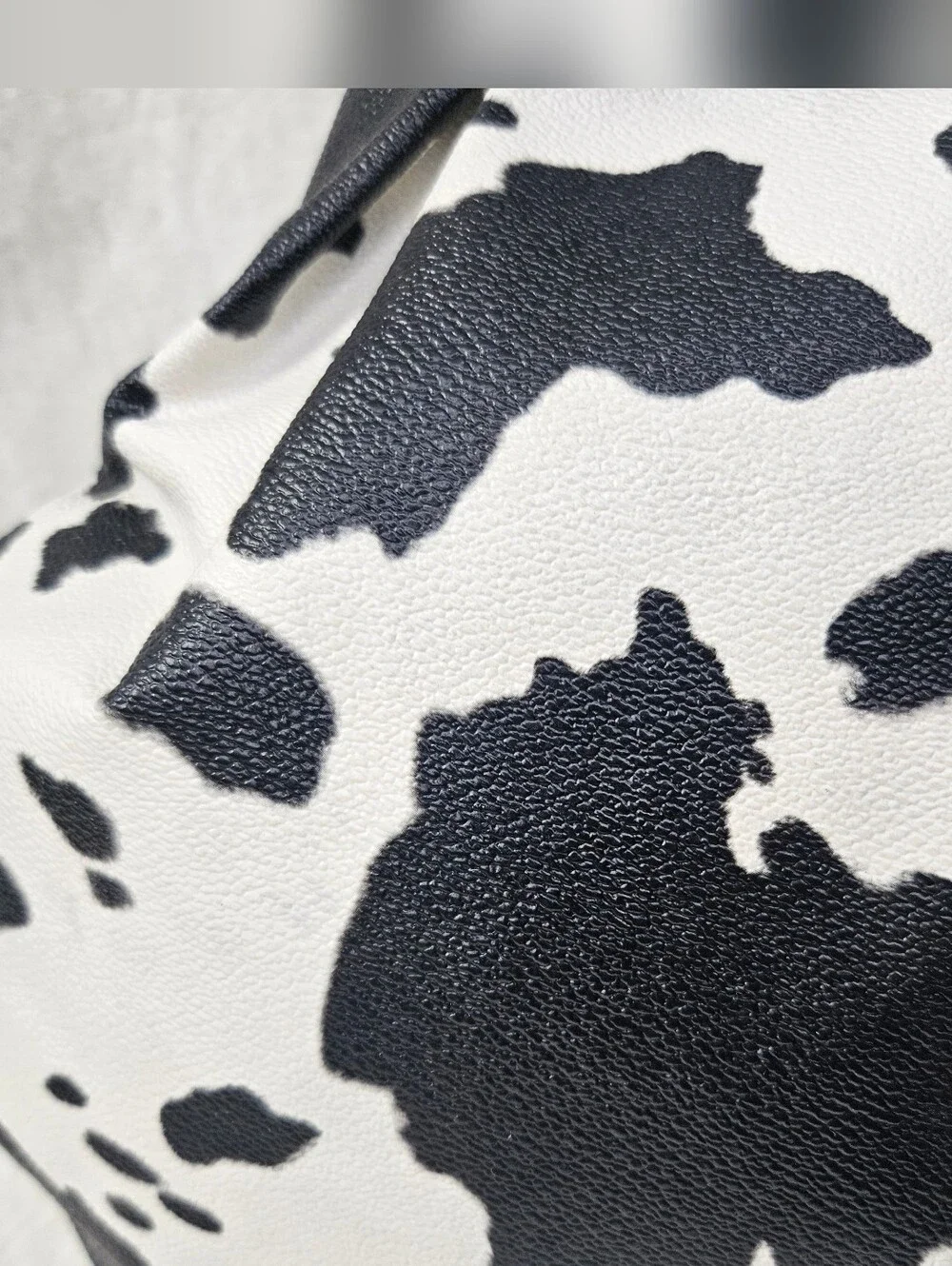 Faux Leather Cow Print Hobo Bag
